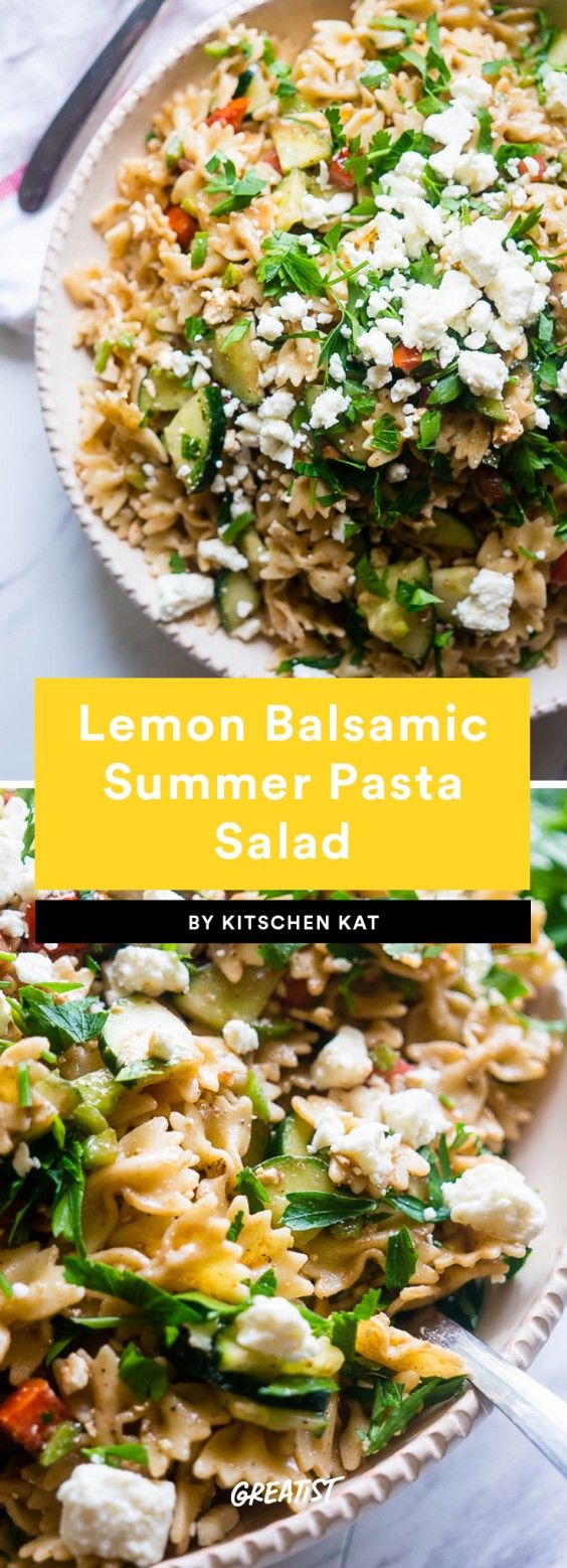 1. Lemon Balsamic Summer Pasta Salad