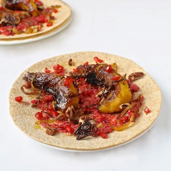Healthy Tacos: Caramelized Delicata Squash and Onion