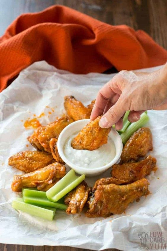 2. Air Fryer Chicken Wings With Buffalo Sauce