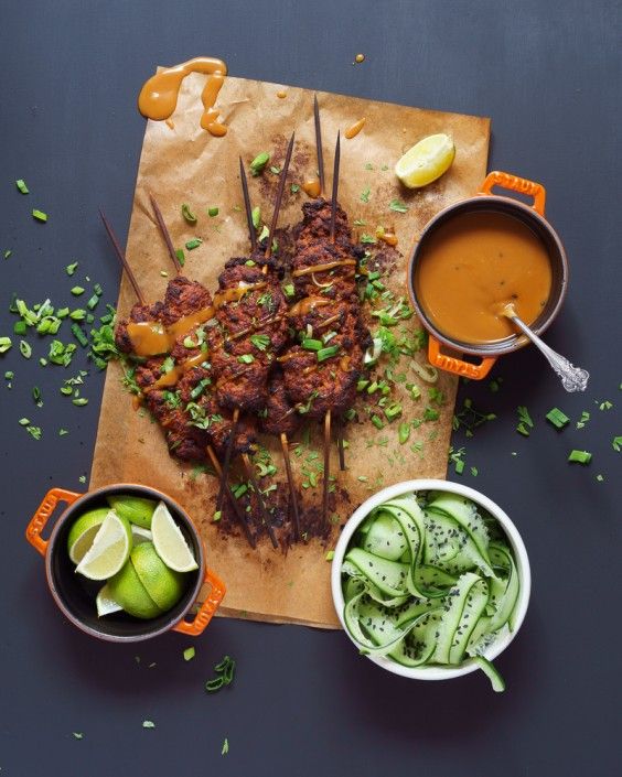 5. Smoky Seitan Kebabs With Peanut Sauce