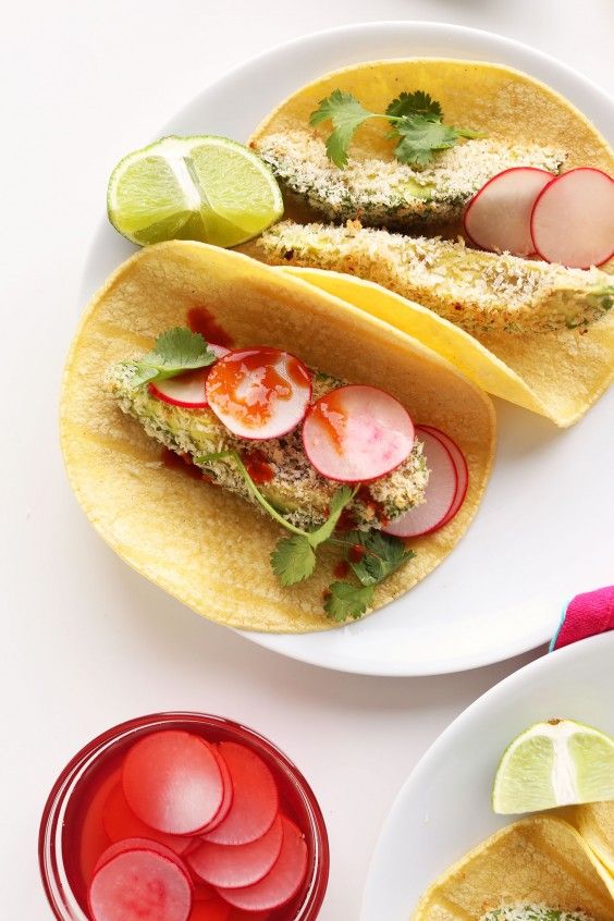 9. Panko Baked Avocado Tacos