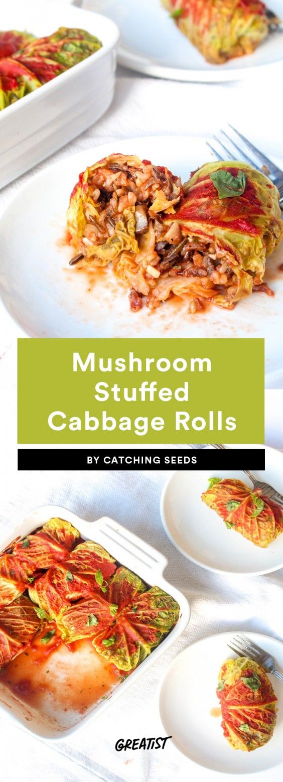 Mushroom Stuffed Cabbage Rolls Recipe