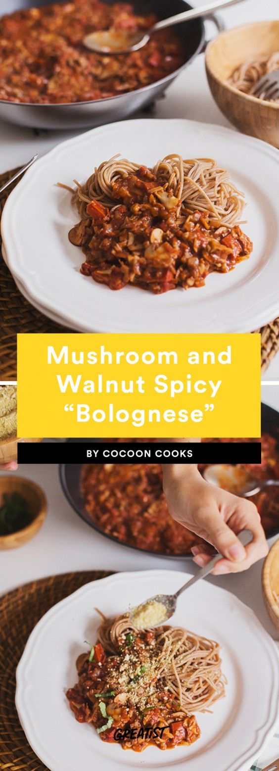 1. Mushroom and Walnut Spicy &quot;Bolognese&quot;