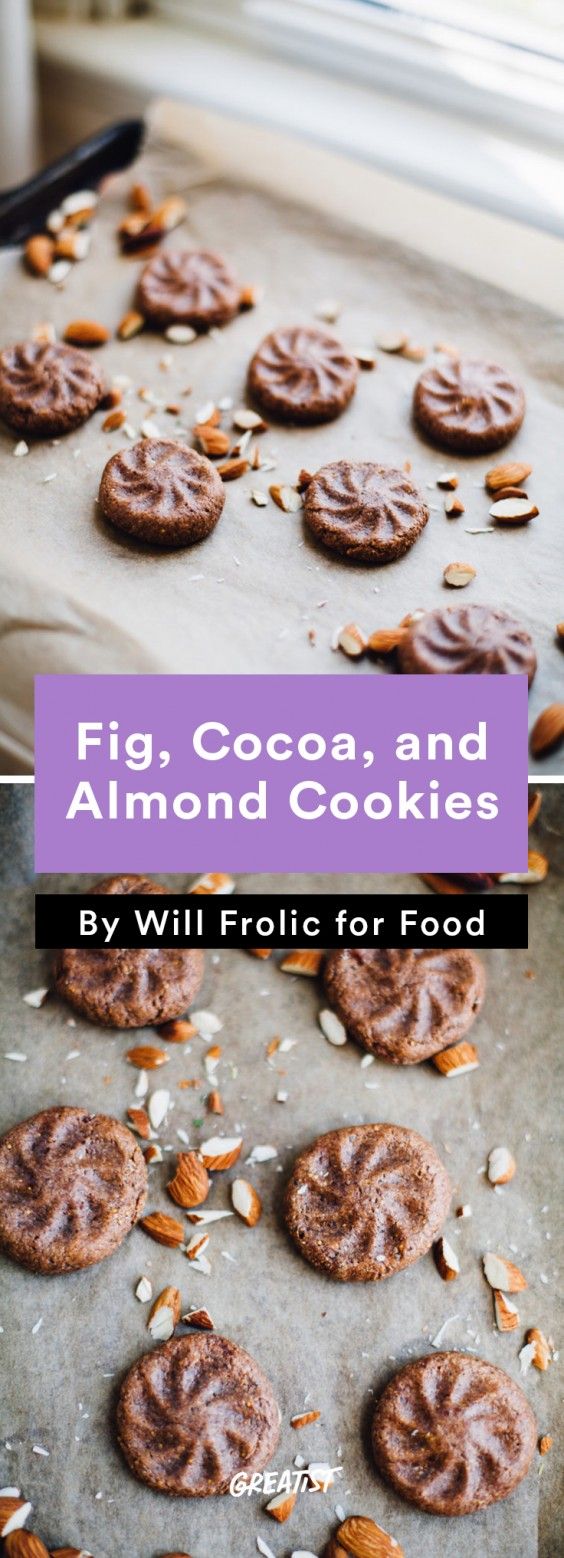 no dairy dessert: Fig, Cocoa, and Almond Cookies