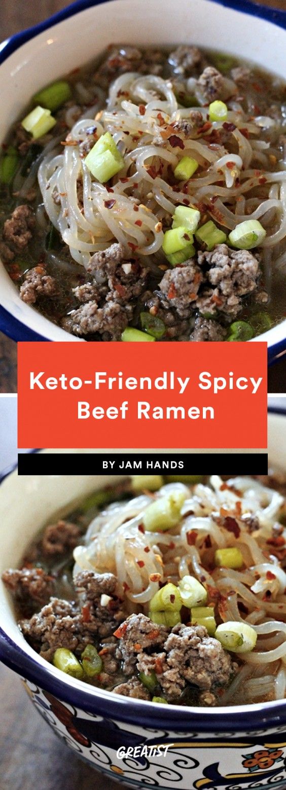 Keto-Friendly Spicy Beef Ramen