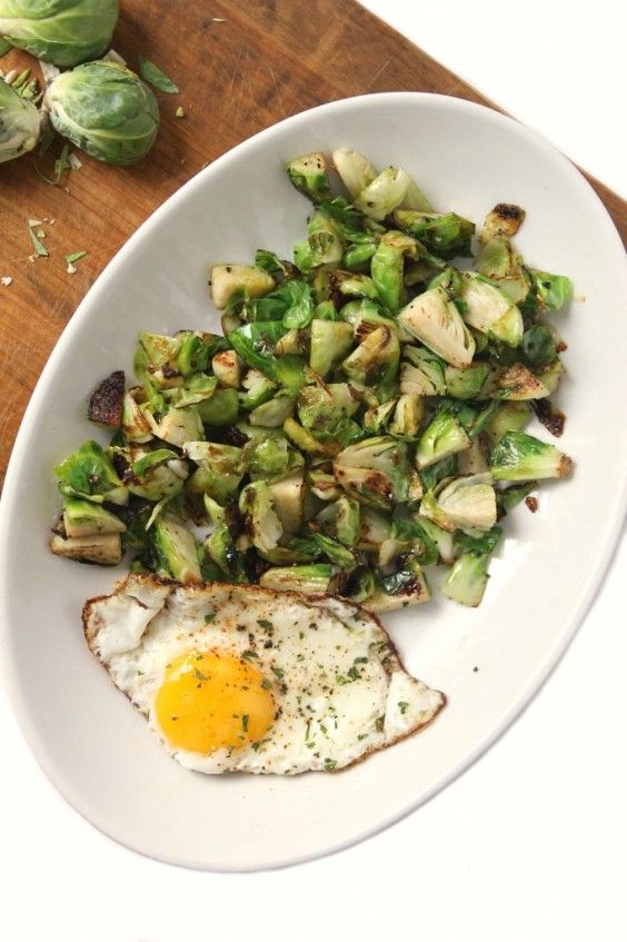 3. 10-Minute Breakfast Brussels Sprouts and Eggs