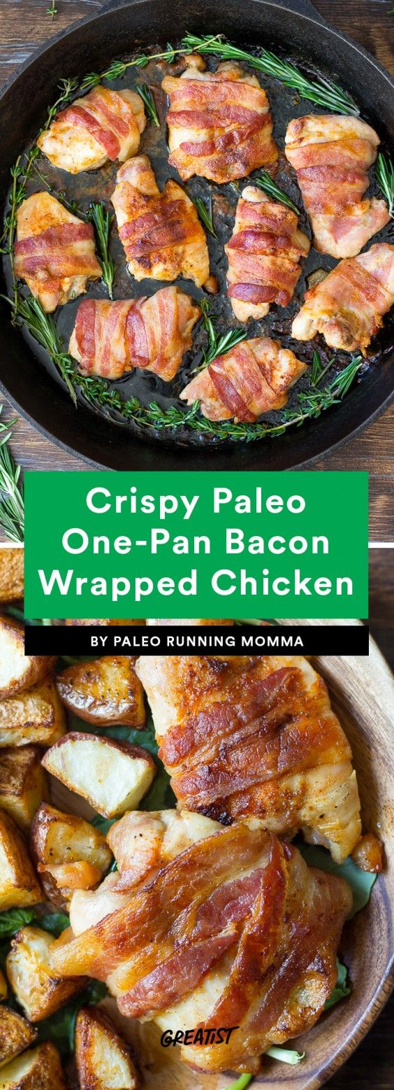2. Crispy One-Pan Paleo Bacon Wrapped Chicken