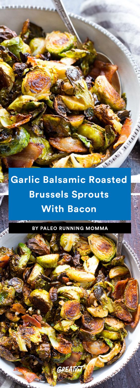 Paleo Running Momma_Garlic Balsamic Roasted Brussels Sprouts Recipe