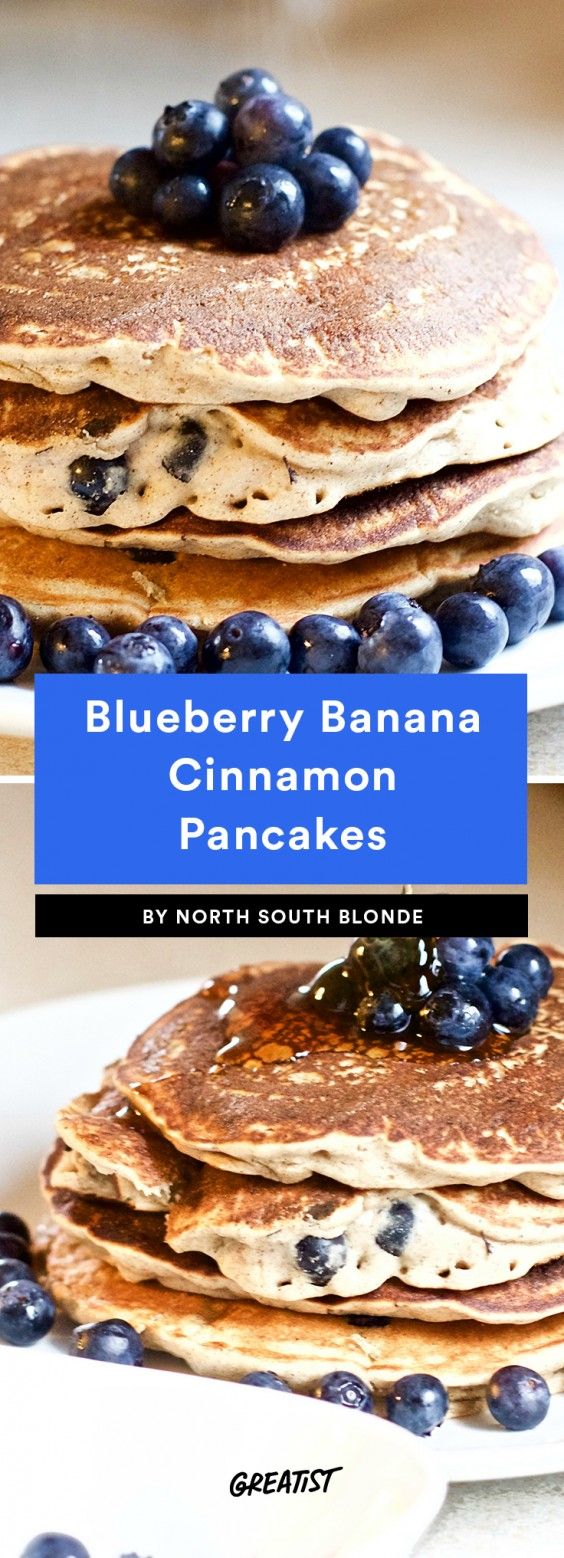 Blueberry Banana Cinnamon Pancakes