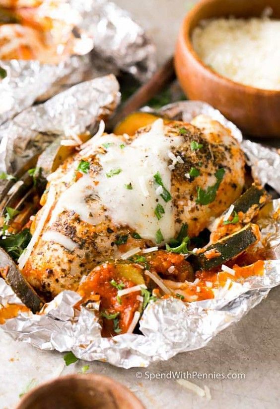 Parmesan Chicken Foil Packets Recipe