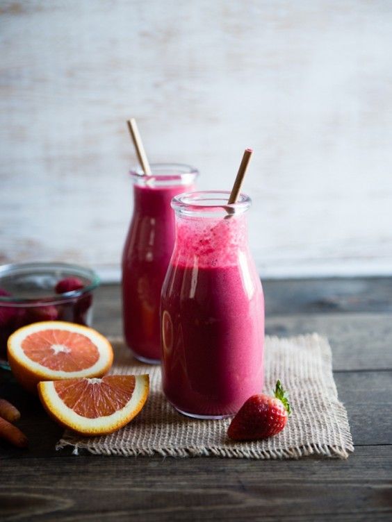 7. Pink Sunrise Breakfast Smoothie