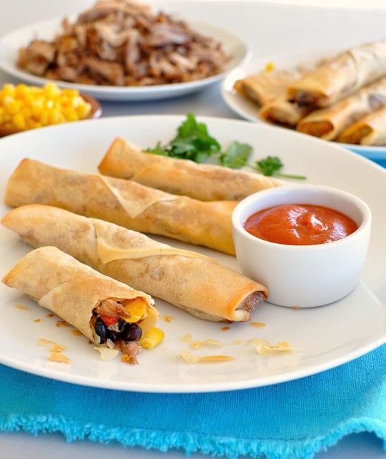 9. Baked Mexican Spring Rolls
