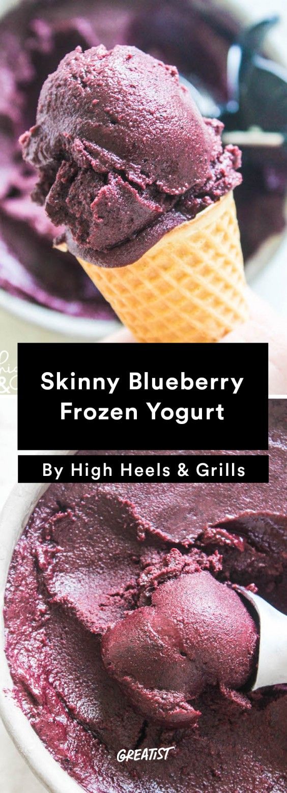 Skinny Blueberry Frozen Yogurt
