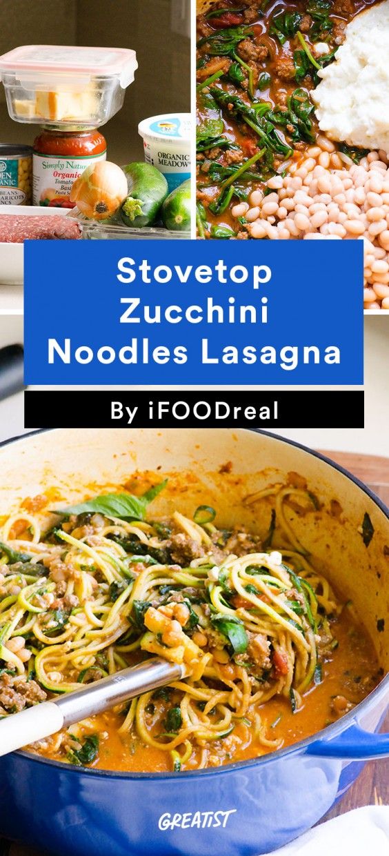 Stovetop Zucchini Noodles Lasagna