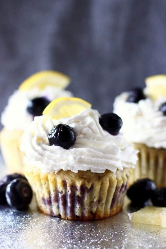 2. Gluten-Free Vegan Lemon Blueberry Cupcakes