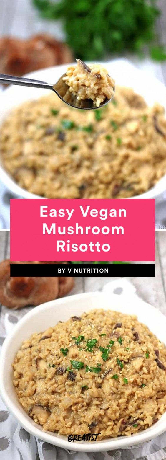 Easy Vegan Mushroom Risotto