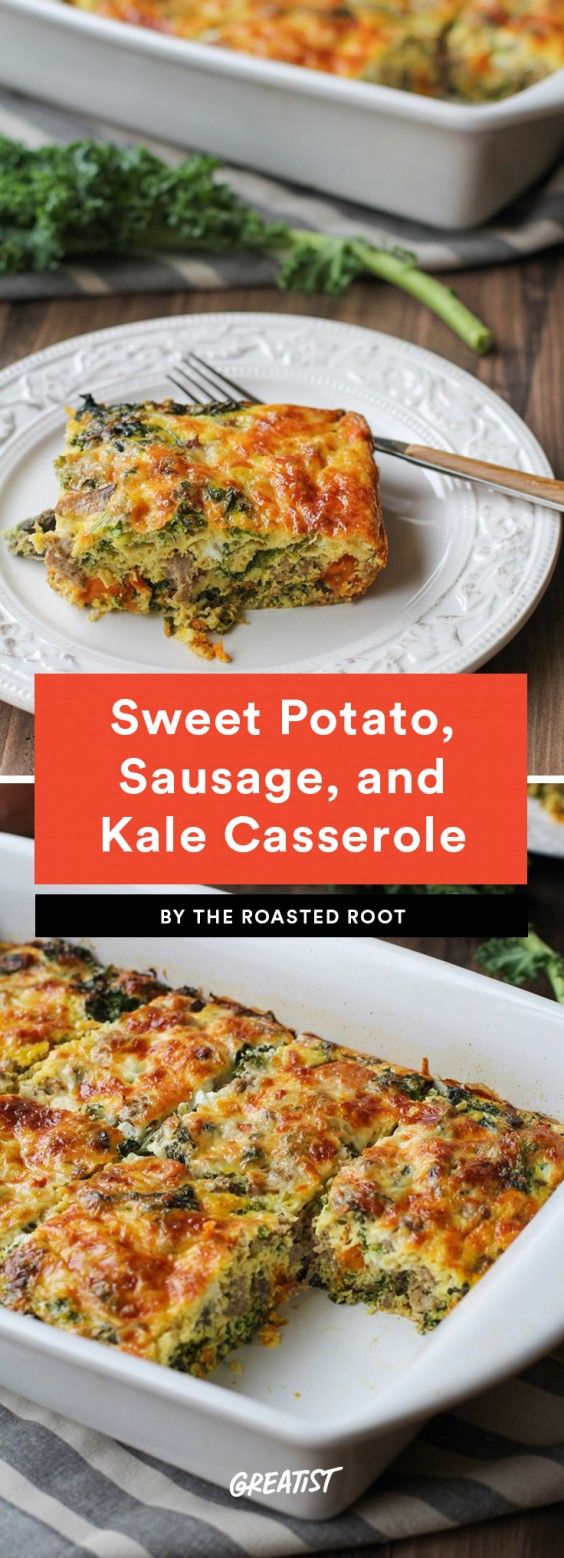 Sweet Potato, Sausage, and Kale Casserole