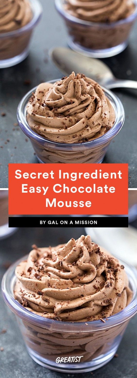 1. Secret Ingredient Easy Chocolate Mousse