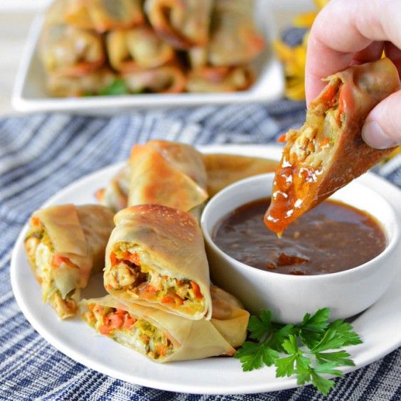 4. Baked Pork and Napa Cabbage Egg Rolls