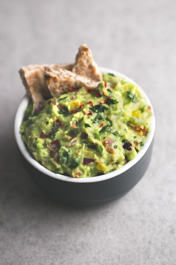 2. Rainbow Guacamole Dip