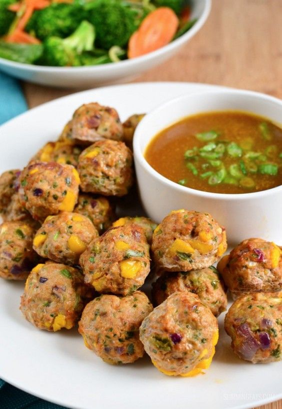 4. Chicken and Mango Meatballs With a Spicy Mango Sauce
