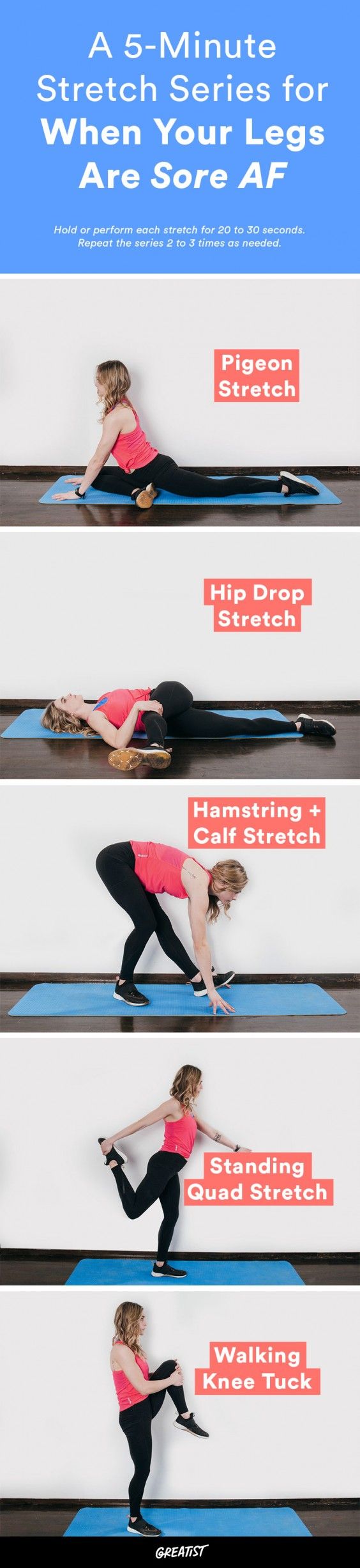 5 Leg Pain Exercises / Streching & Mobility 