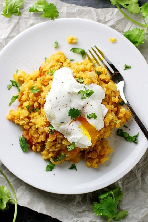6. Spicy Lentils With Poached Egg