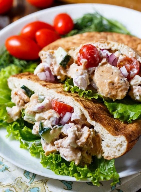 5. Greek Salmon Pita Sandwich