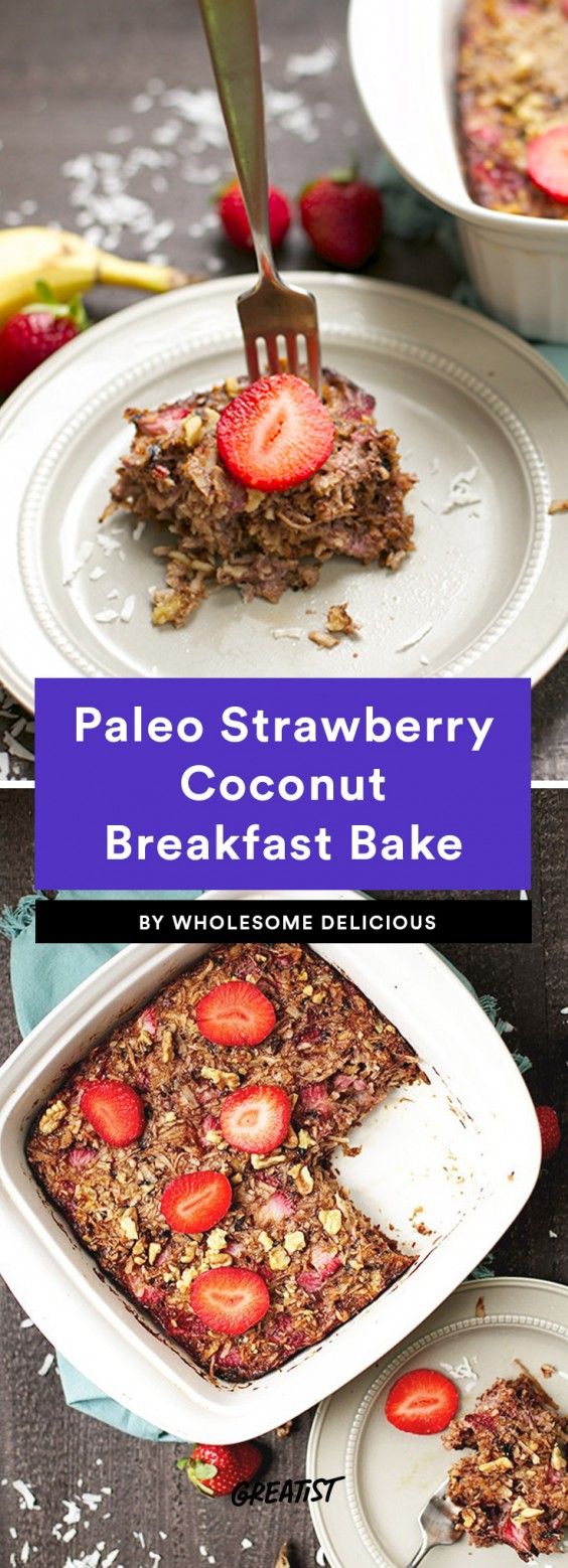 Paleo Strawberry Coconut Breakfast Bake