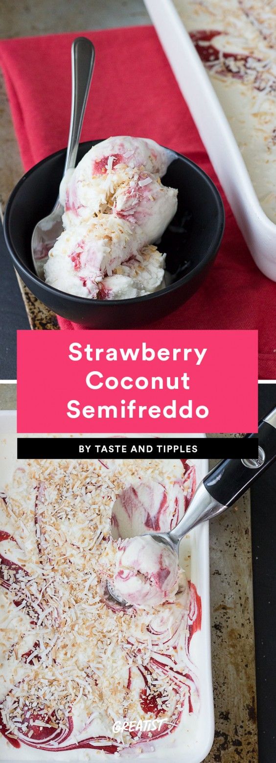 2. Strawberry Coconut Semifreddo