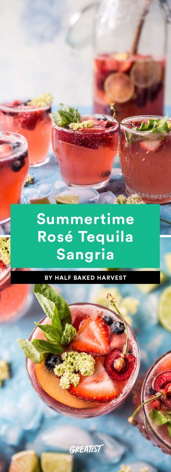 4. Summertime Rosé Tequila Sangria