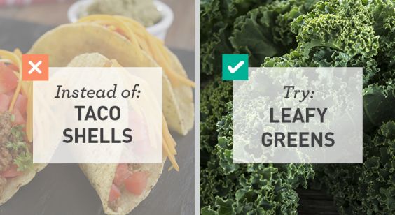 Lower-Carb Alternative: Leafy Greens for Taco Shells
