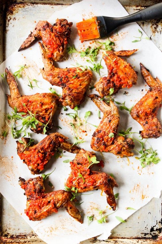 6. Curry and Harissa Baked Wings