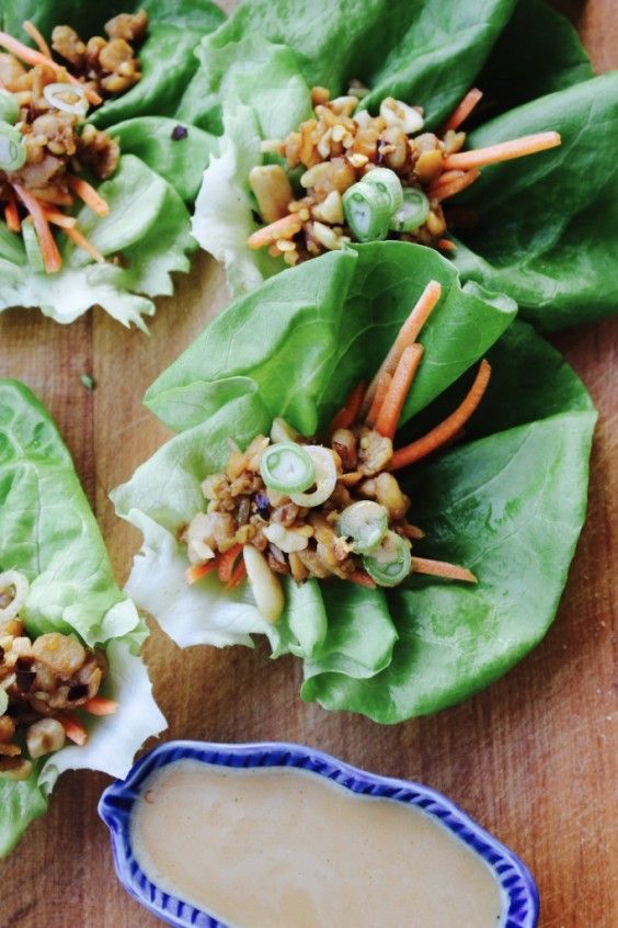 5. Sesame Ginger Tempeh Lettuce Cups