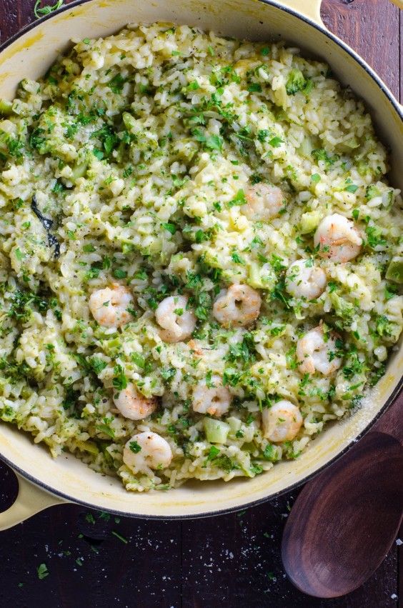 Pan Seared Shrimp and Swiss Chard Risotto - Whipped It Up