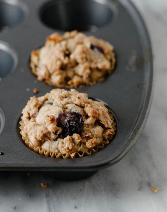 Cooking For Two: Vegan Blueberry Almond Crumb Muffins Recipe