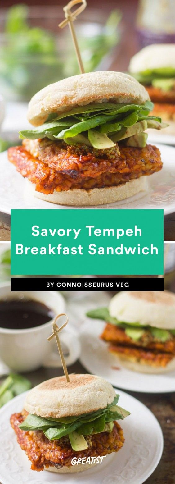 Savory Tempeh Breakfast Sandwich