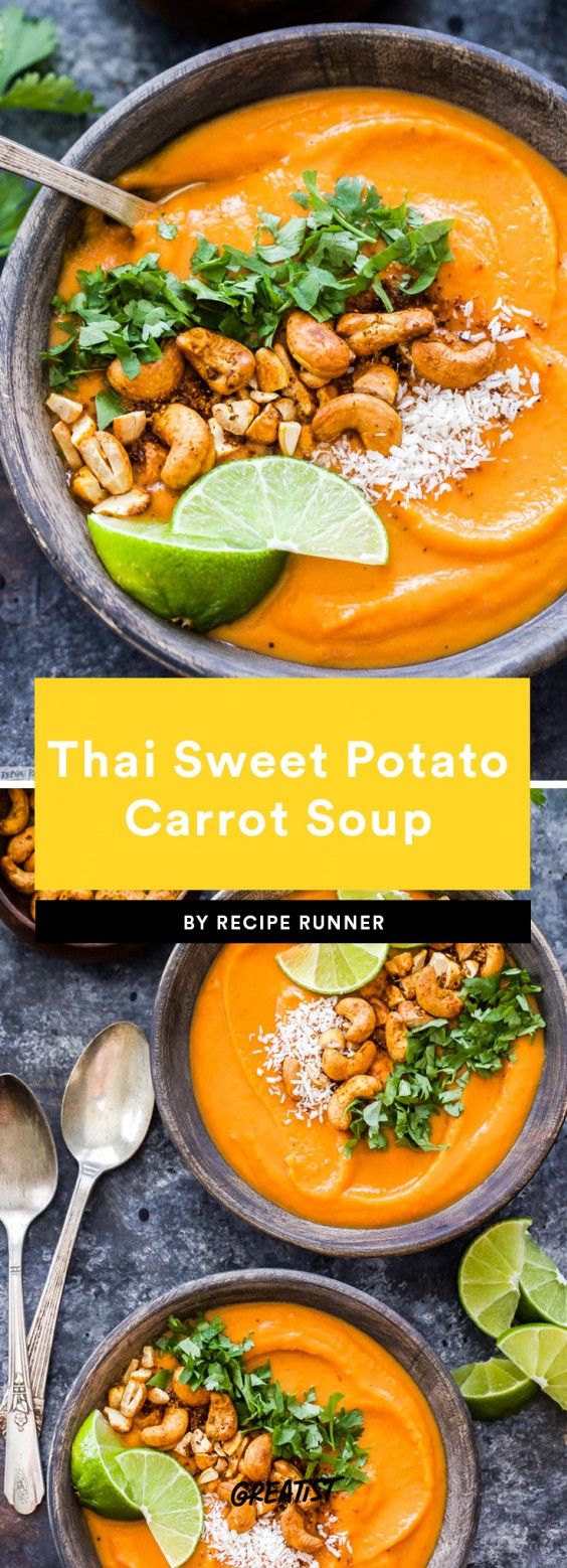Thai Sweet Potato Carrot Soup
