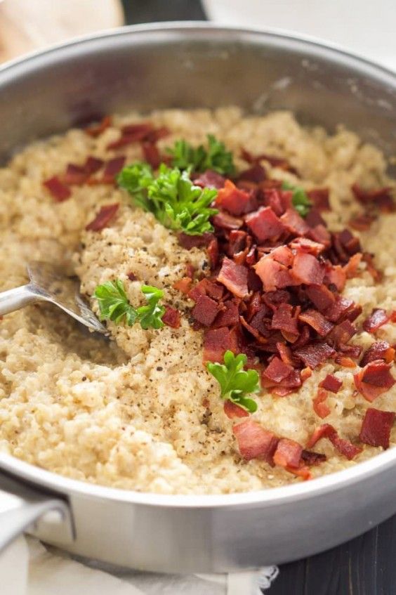 3. Goat Cheese and Bacon Quinoa Risotto