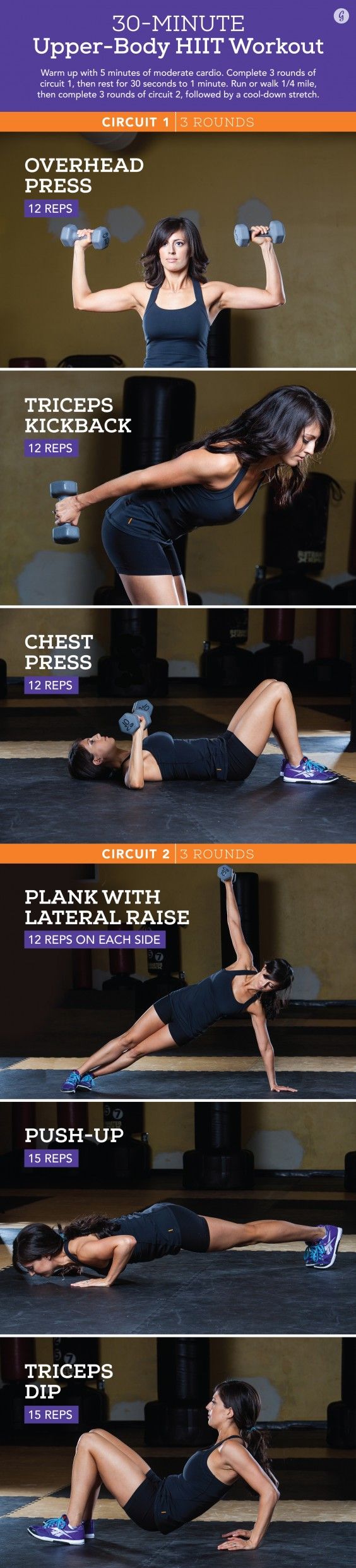 Upper-Body Workout for Women: 6 HIIT Exercises with Dumbbells