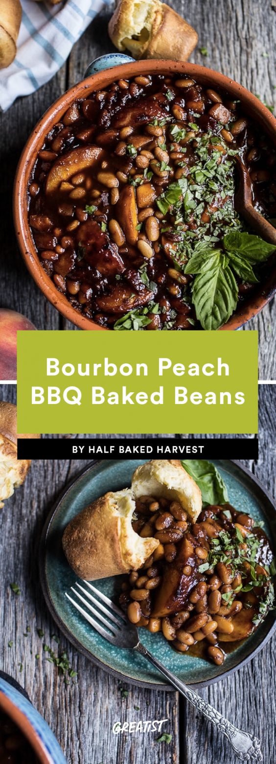 Bourbon Peach BBQ Baked Beans