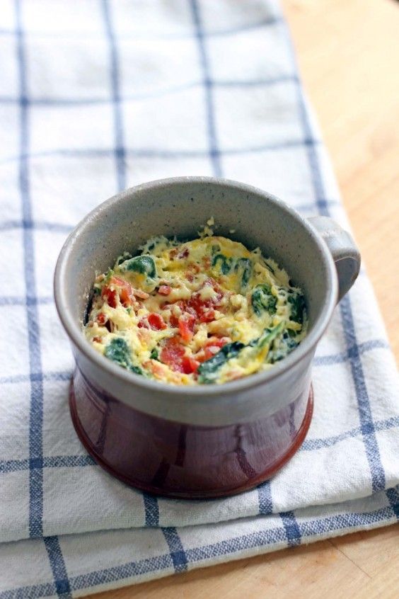 Mug Meals: Spinach and Cheddar Quiche