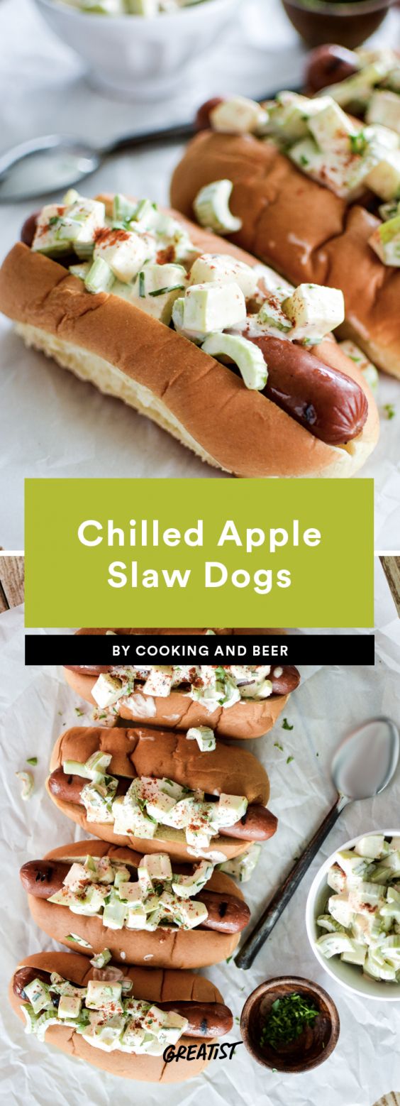 Chilled Apple Slaw Dog