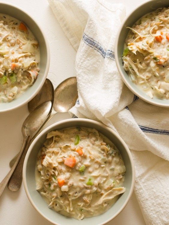 4. Creamy Chicken and Farro Soup