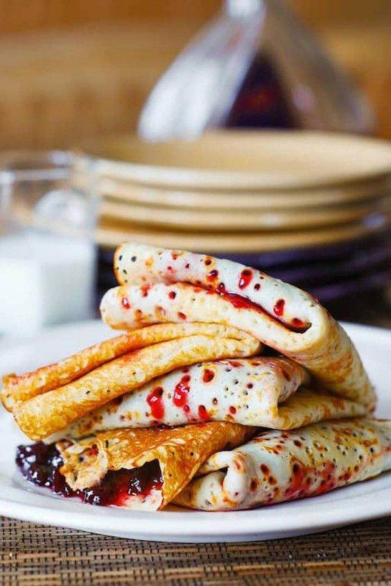 1. Easy Crepes With Jam or Fruit Preserves