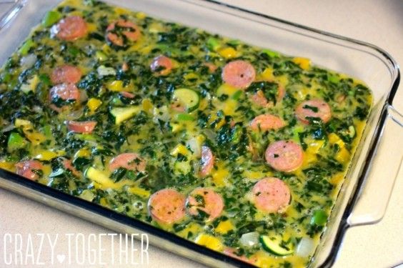 Egg Bake with Chicken Sausage and Veggies