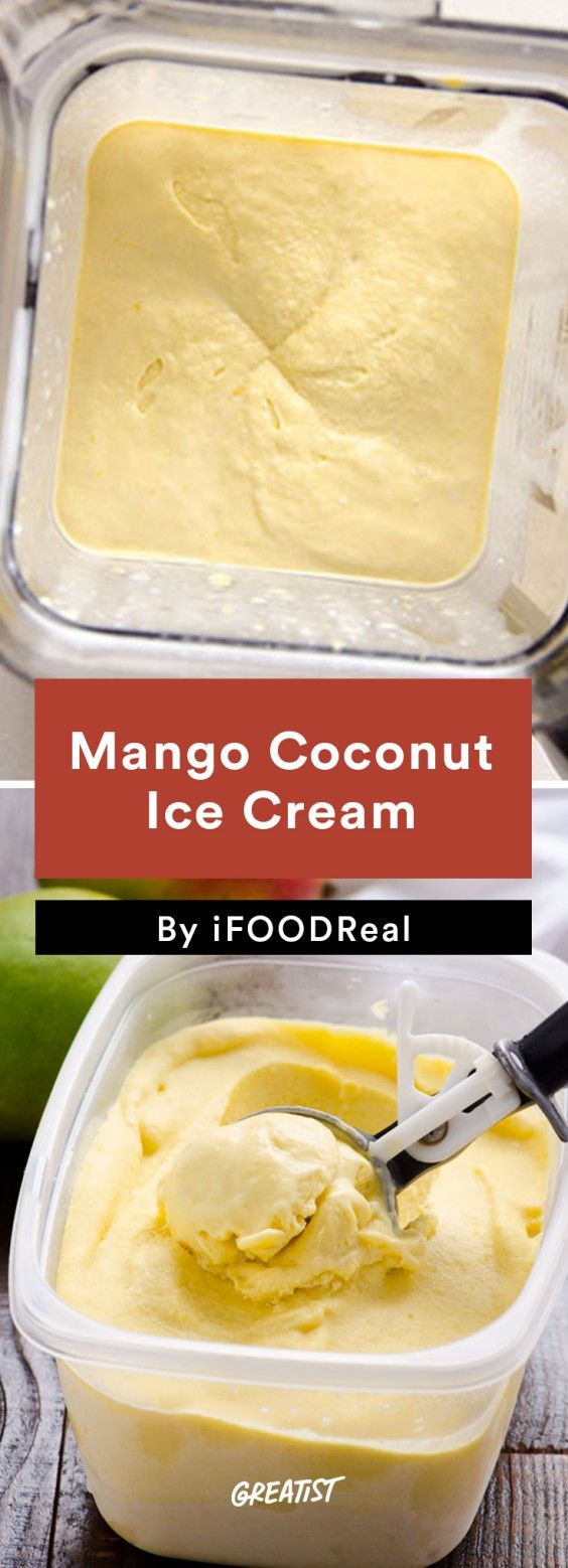 No-Churn Ice Cream: Mango Coconut