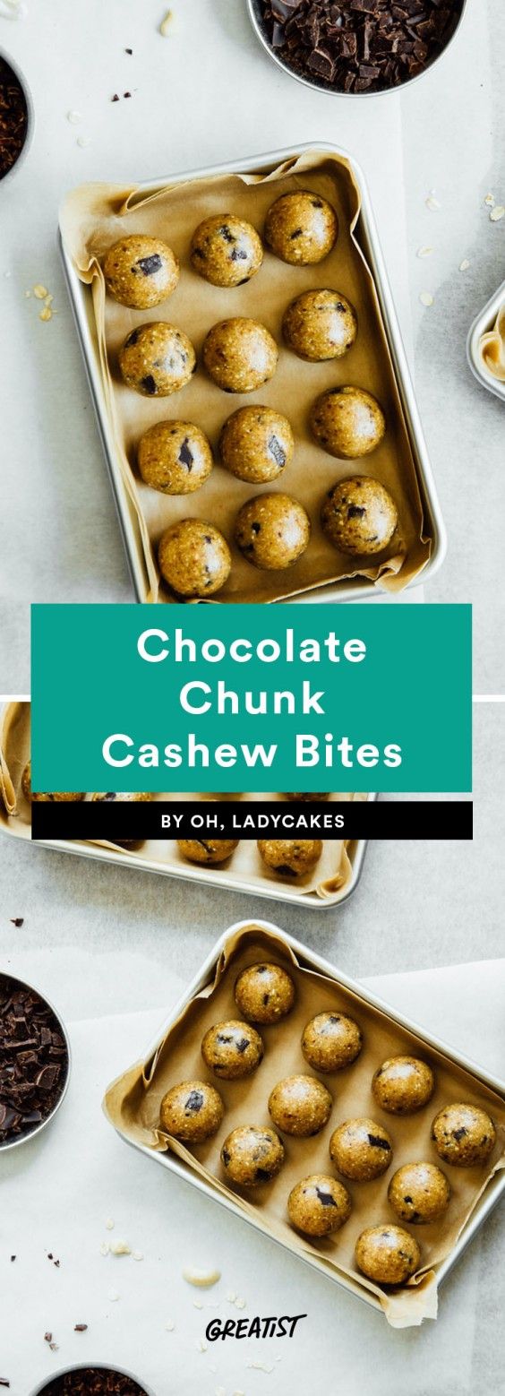 snack prep: Chocolate Chunk Cashew Bites