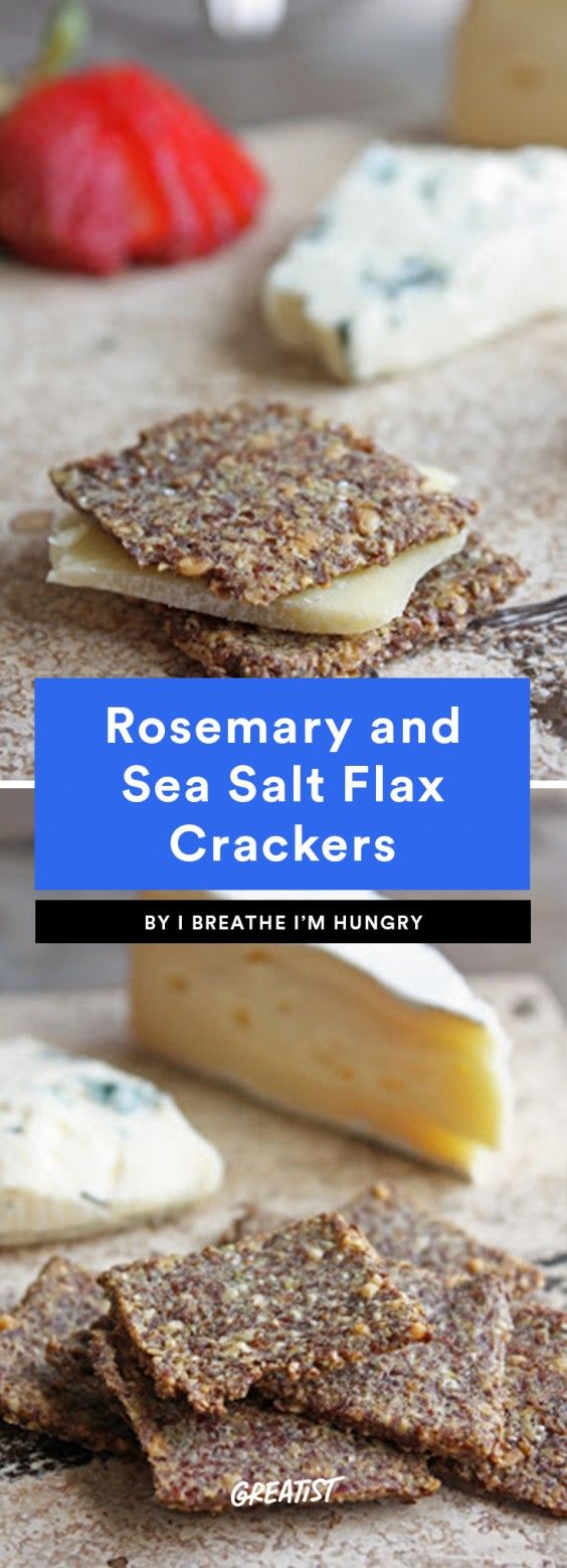2. Rosemary and Sea Salt Flax Crackers