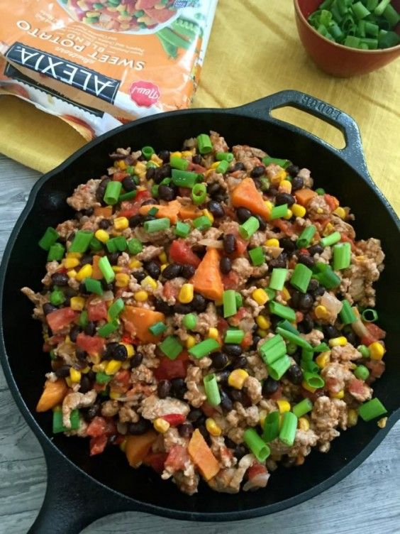 3.Turkey Sweet Potato Black Bean Skillet